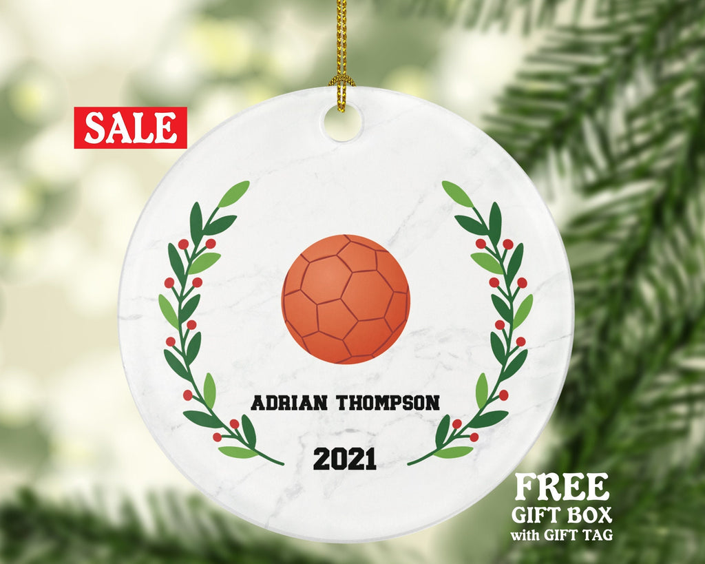 Handball Christmas Ornament Personalized - Gift For Goal Keepers Court Player Custom Sport Ornament