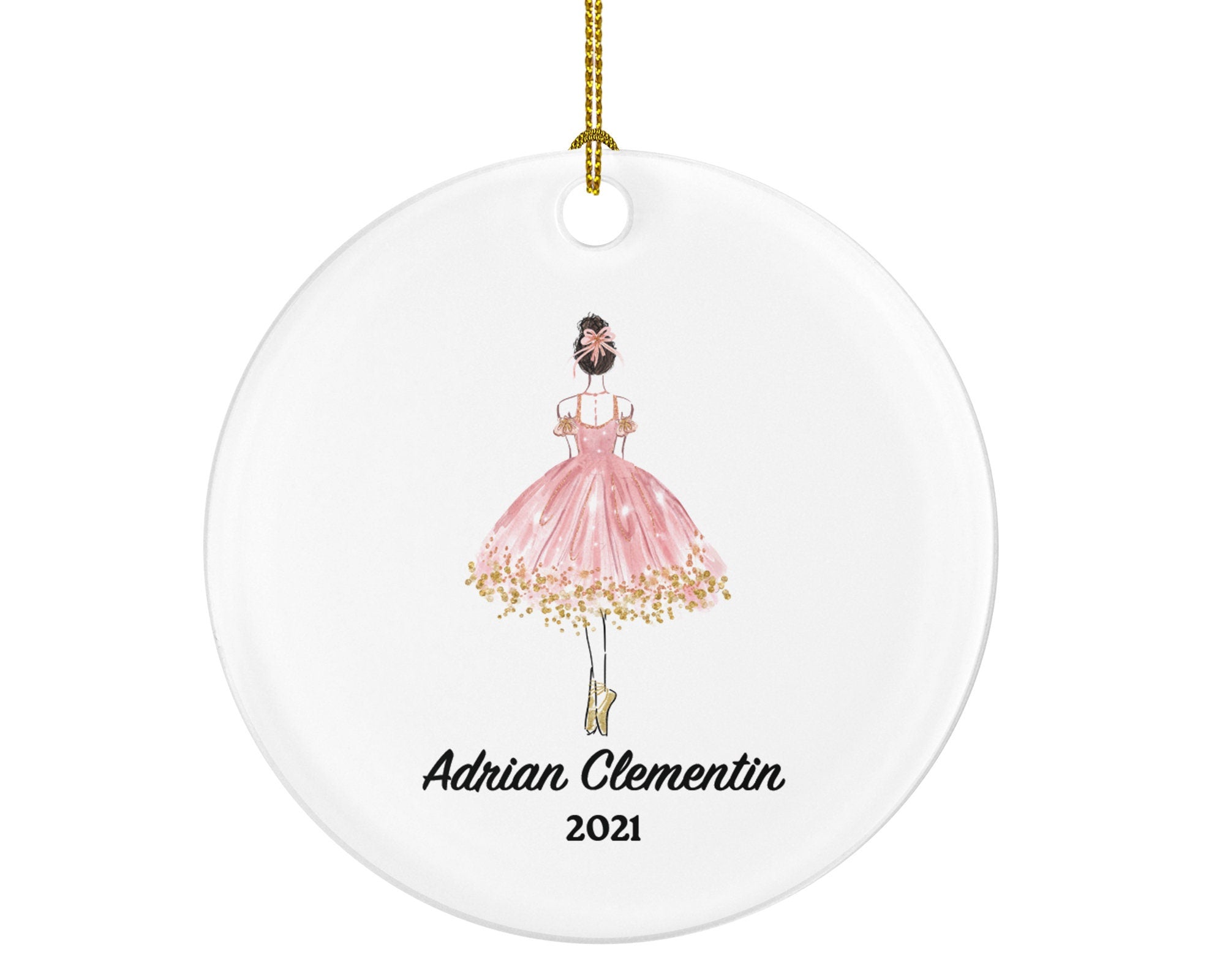 Ballerina Girl Christmas Ornament Personalized - Gift for Dancer Ballet Dance Do Perform Gift for Ballerina