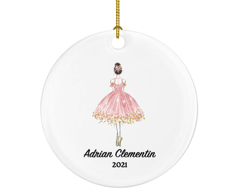 Ballerina Girl Christmas Ornament Personalized - Gift for Dancer Ballet Dance Do Perform Gift for Ballerina
