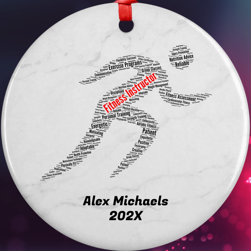 Fitness Instructor Personalized Christmas Ornament