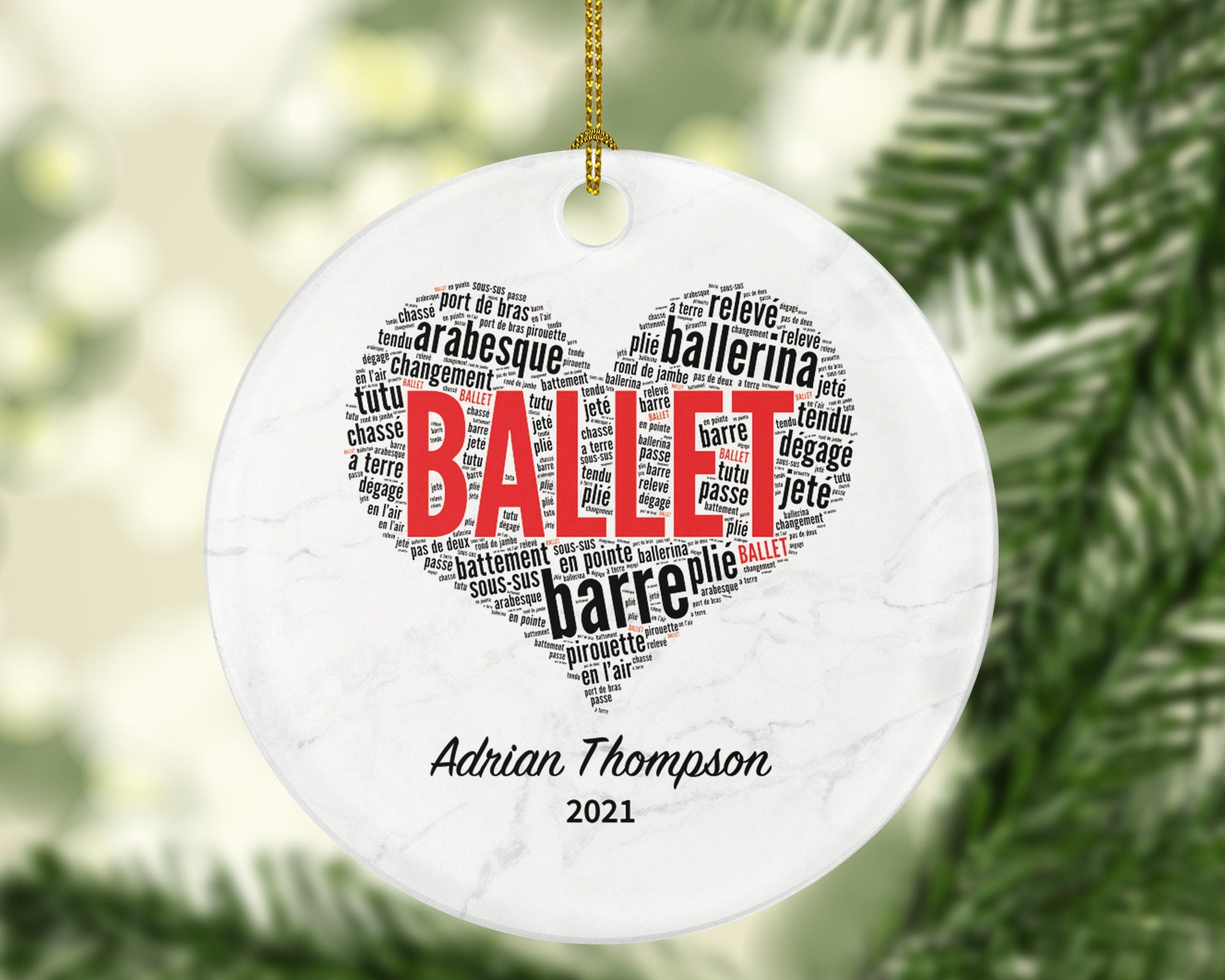 Ballet Christmas Ornament Personalized - Gift for Dancer Ballet Dance Do Perform Gift for Ballet