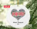 Architect Christmas Ornament, Personalized Architecture gift Custom Architect Present