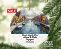 Rhode Island Christmas Ornament Personalized - RI Engaged Married Family Together Couple Travel Honeymoon Engagement Marriage
