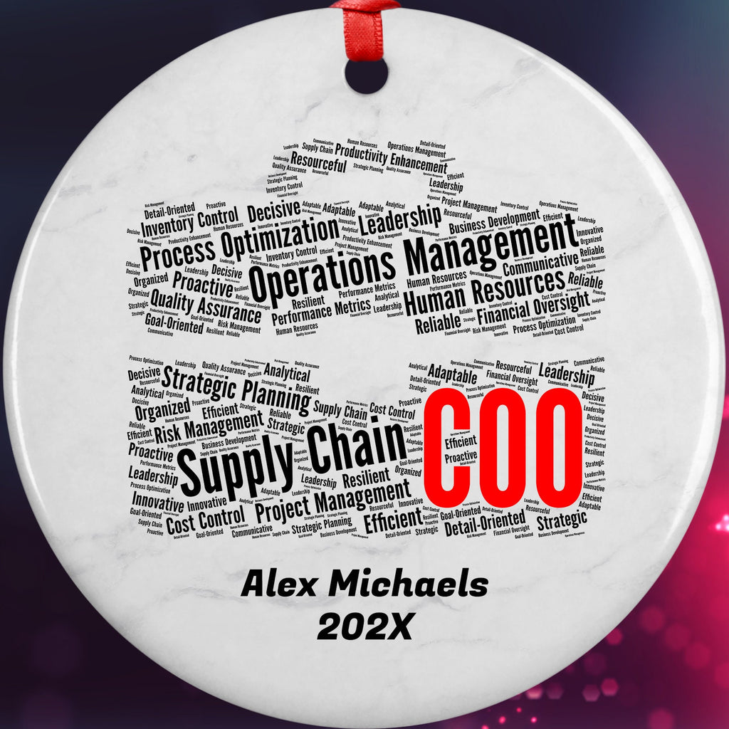 Chief operating officer COO Personalized Christmas Ornament