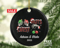 Chest Nuts Couple Funny Christmas Ornament - Personalized Mr and Mrs Married Future Marriage Husband Wife Fiancé Love