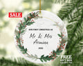 First Christmas as Mr & Mrs Married Couple Christmas Ornament Personalized - Newlywed Christmas Couple First Custom Gift