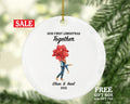 Couple Together Christmas Ornament - First Christmas Together Personalized - New Couple Gift Names and Year