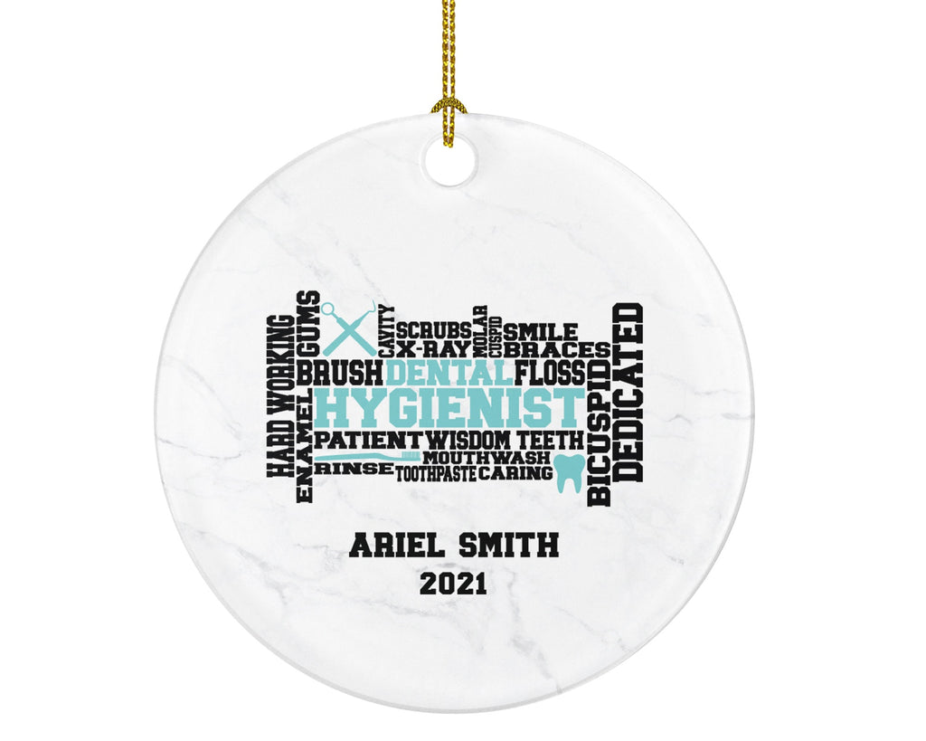 Dental Hygienist Christmas Ornament Personalized - Custom Name Gift