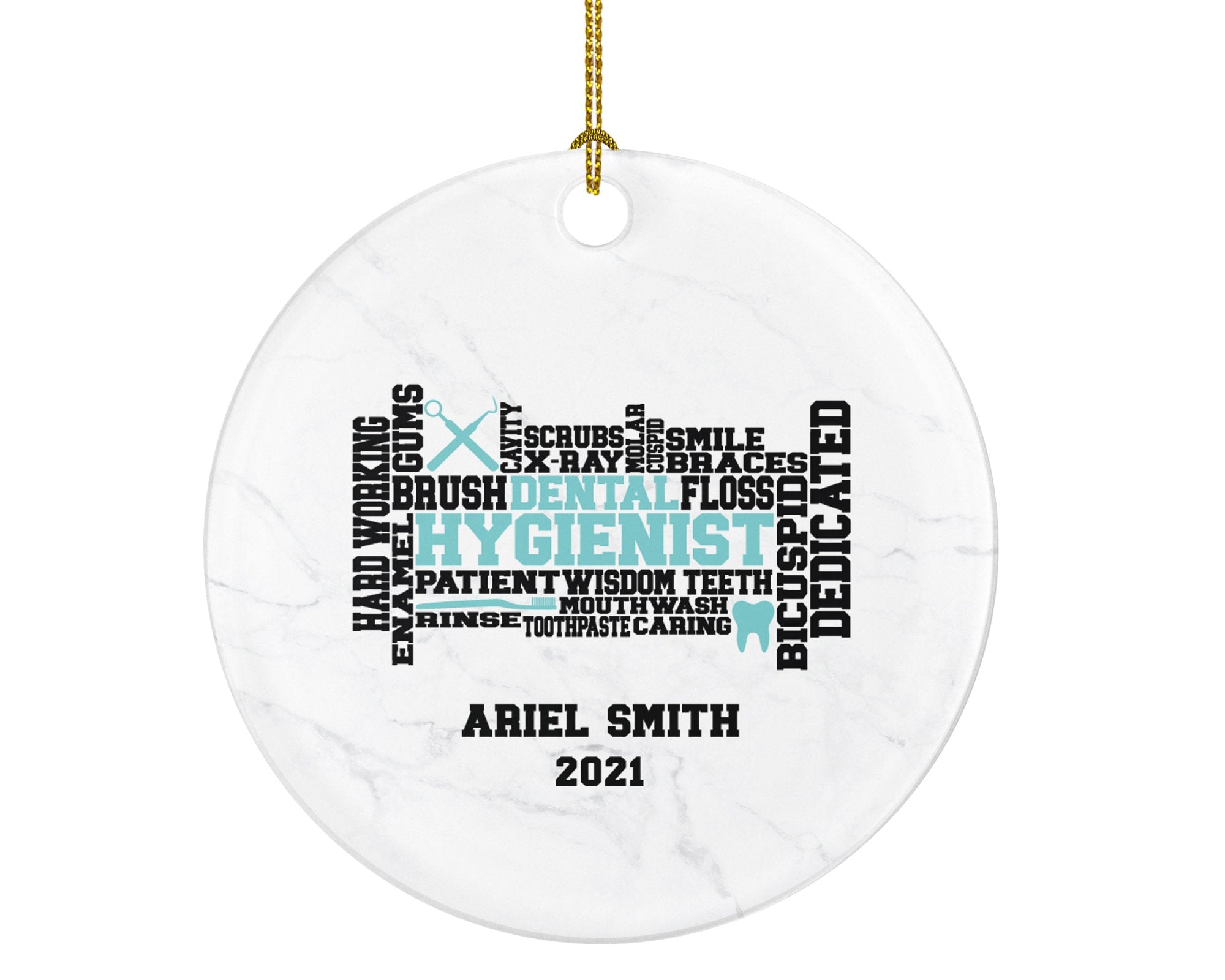 Dental Hygienist Christmas Ornament Personalized - Custom Name Gift