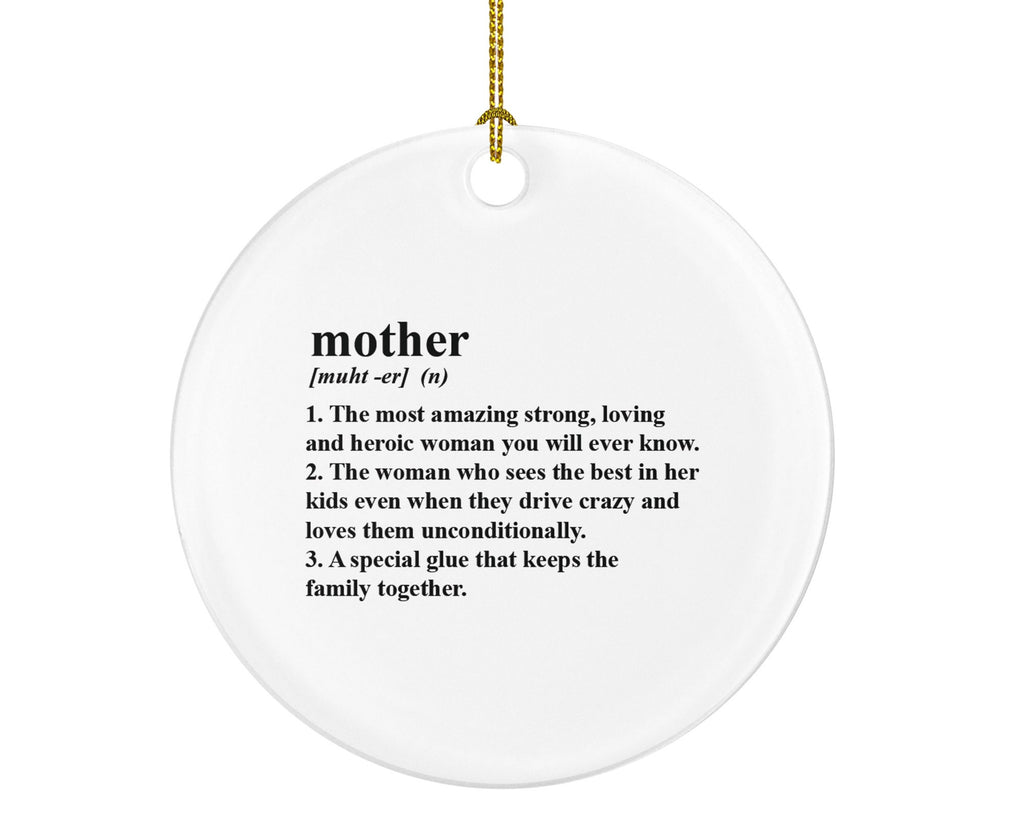 Mother Definition Christmas Ornament, Funny New mom  First Pregnancy, Christmas Tree Ornament
