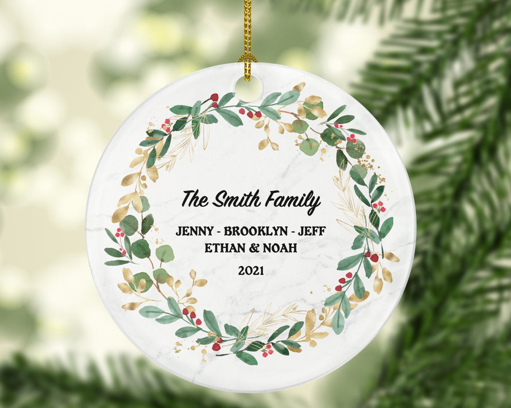 Family of 2 3 4 5 6 Christmas Ornament Personalized - Gift for Family - Custom Name Year Christmas Ornament