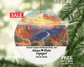 Grand Canyon National Park Christmas Ornament Personalized - Engaged Married Family Together Couple Travel Honeymoon Engagement Marriage