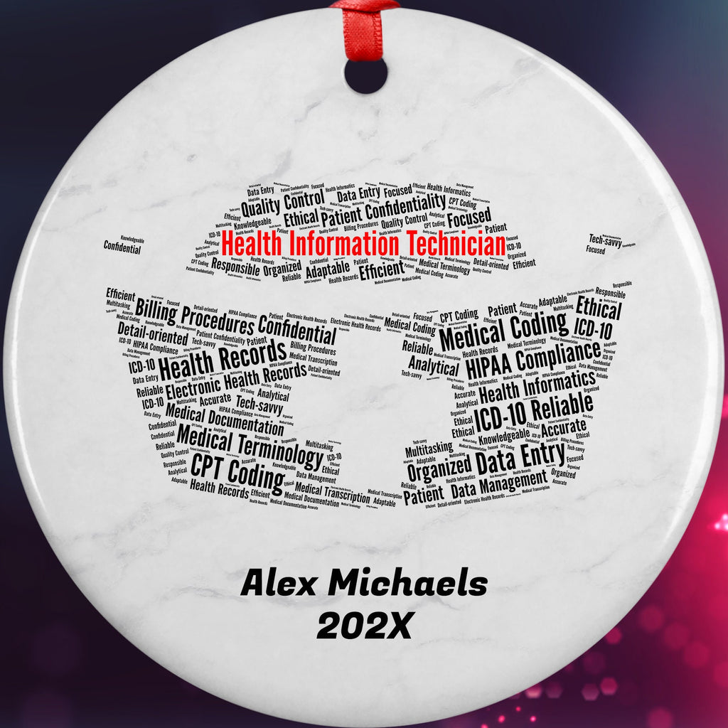 Health Information Technician Personalized Christmas Ornament