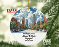 Michigan Christmas Ornament Personalized - MI Engaged Married Family Together Couple Travel Honeymoon Engagement Marriage