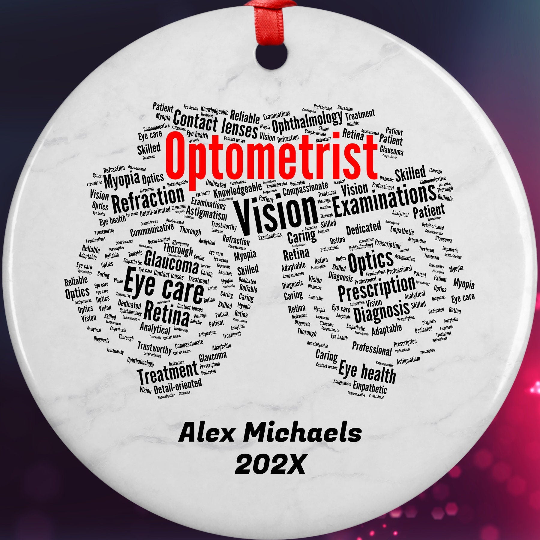 Optometrist Personalized Christmas Ornament