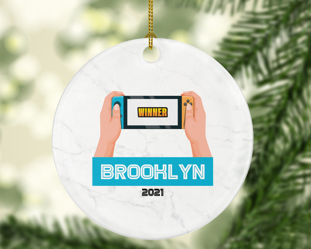 Video Game Player Gamer Christmas Ornament Personalized - Playing Game Game Controller Addict