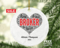 Broker Christmas Ornament Personalized - Realtor Agent House New Real Estate Seller Gift