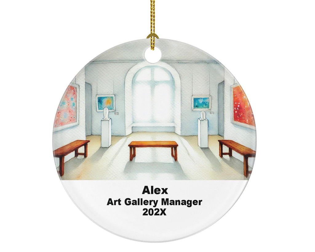 Personalized Art Gallery Manager Ornament – Custom Career Ornament – Unique Gift for Curators and Art Lovers