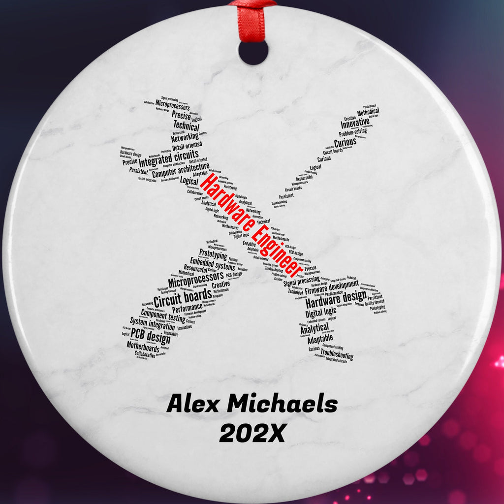 Hardware Engineer Personalized Christmas Ornament