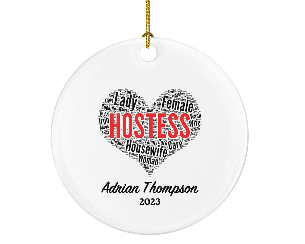 Hostess Christmas Ornament Personalized - Custom House Host Land Lady Gift