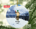 Skiing Christmas Ornaments Downhill Skier, Male Boy Ski Trip Vacation, Winter Sports Ornament Personalized Gift Sports Hobby Occupation