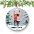 Soul Sisters for 2 Best Friends Christmas Ornament Personalized BFF Gift Custom Female Friends Besties Portrait Snow Forest Girl My Person