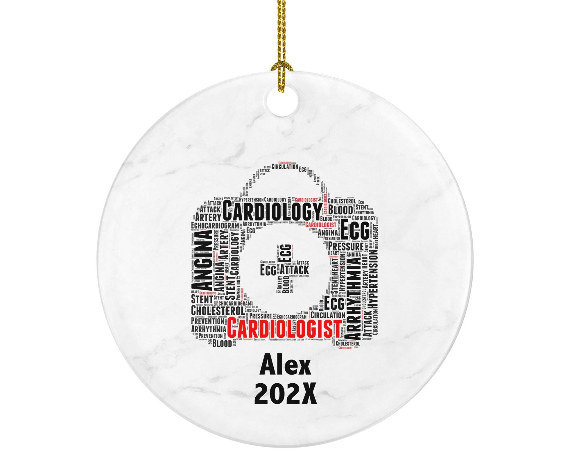 Personalized Cardiologist Christmas Ornament – Custom Doctor Gift – Heart Specialist Ornament – Medical Professional Keepsake