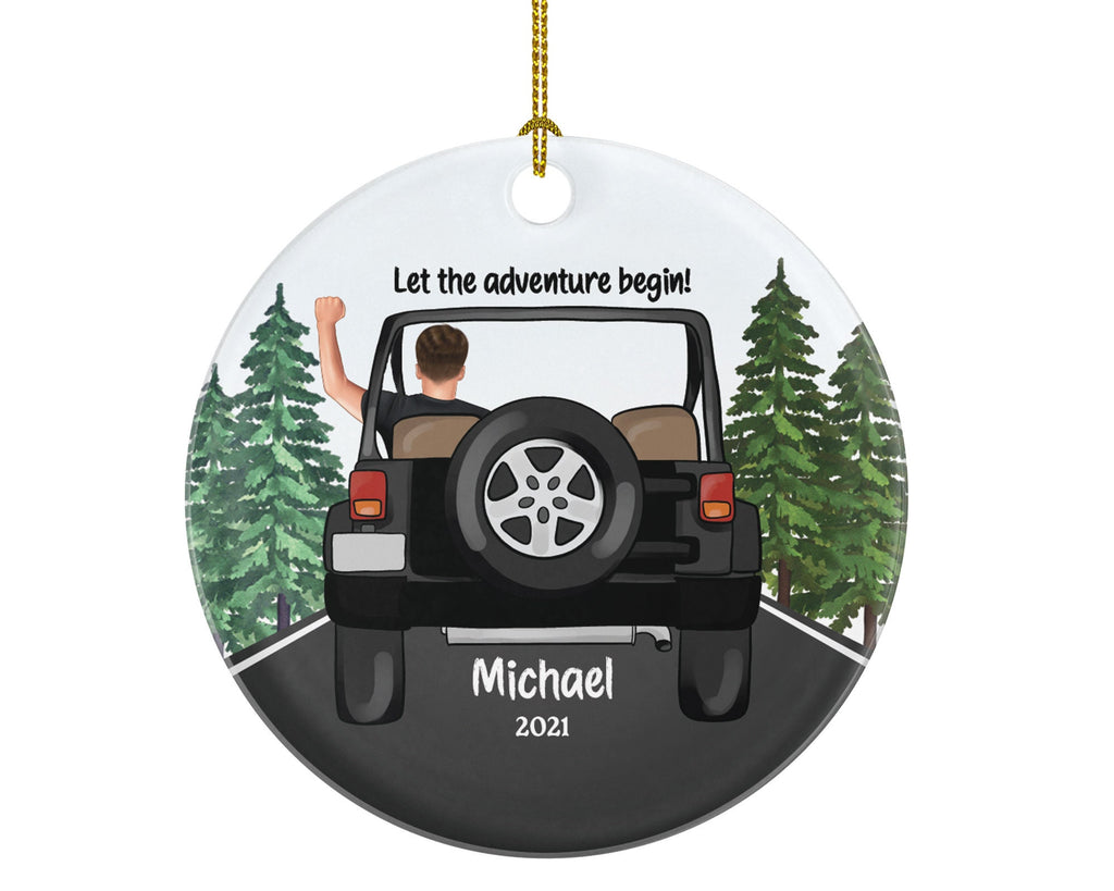 Personalized New Driver Christmas Ornament Boy Male Car Driving Adventure New License Owner Driver's License Plate Custom Gift For Teenage
