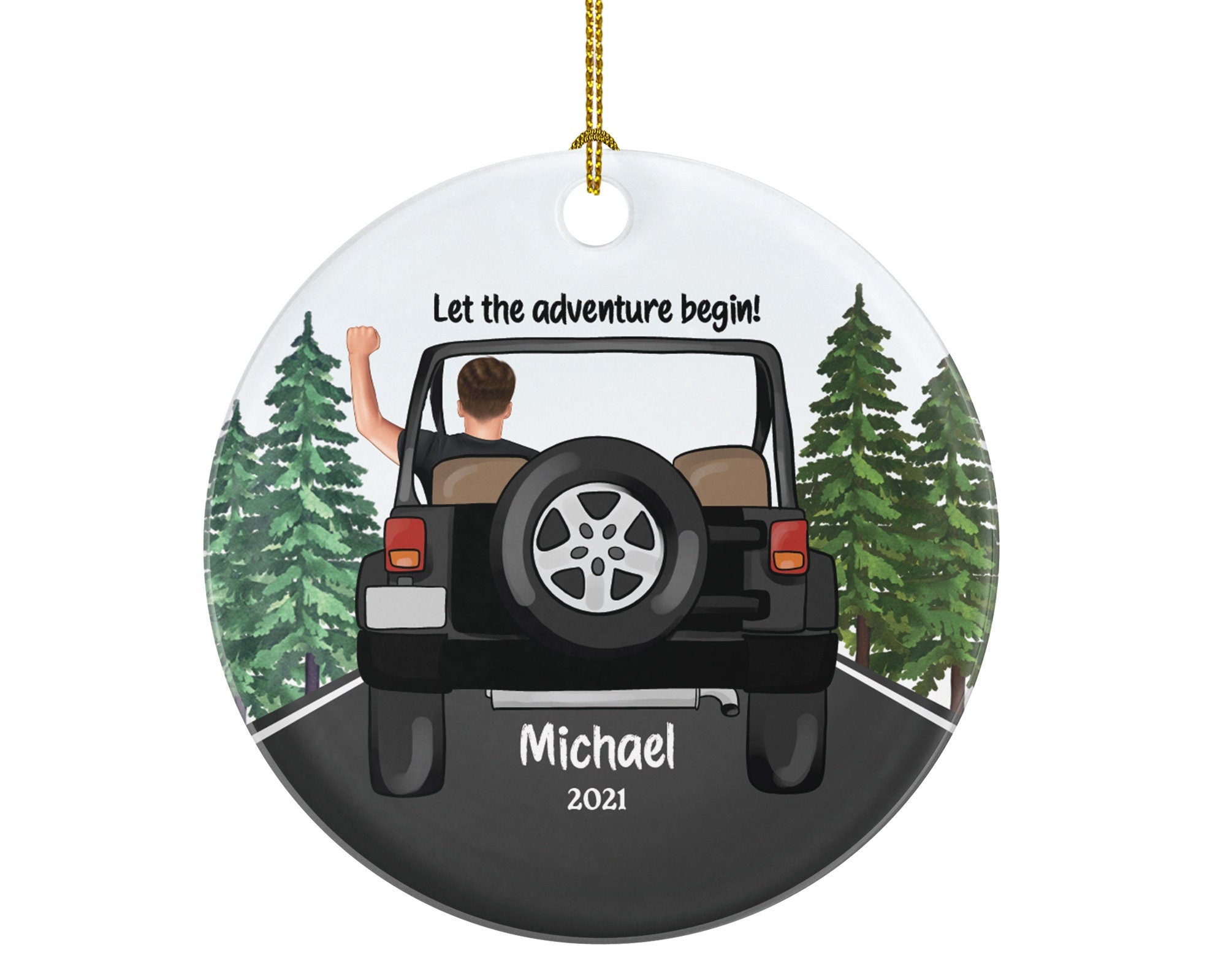 Personalized New Driver Christmas Ornament Boy Male Car Driving Adventure New License Owner Driver's License Plate Custom Gift For Teenage