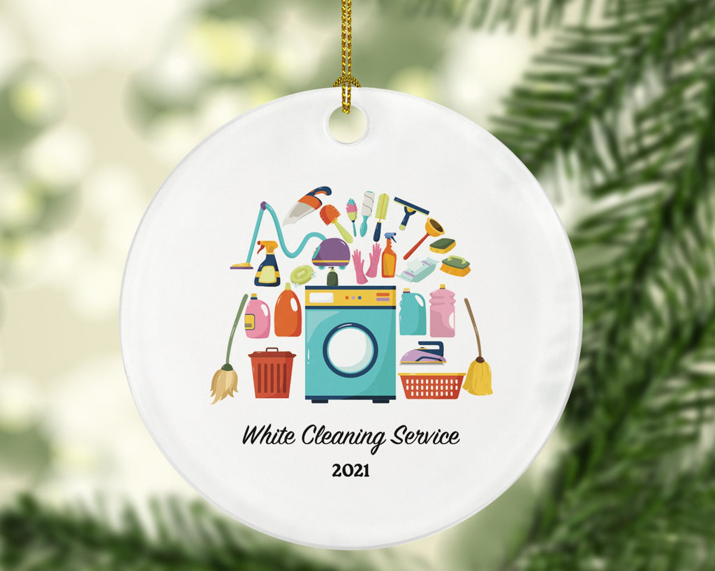 Cleaning Service Maid House Cleaner Housekeeper Christmas Ornament, Owner Worker Holiday Gratitude Personalized Gift For Appreciation Custom