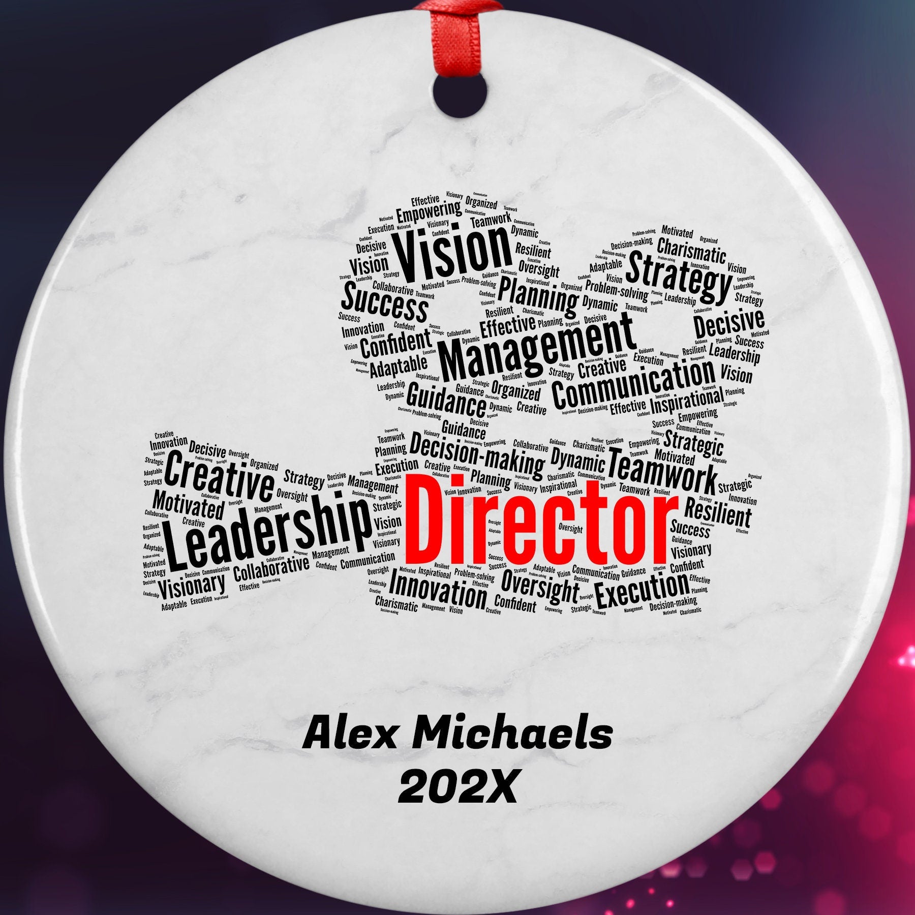 Director Personalized Christmas Ornament