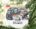 Iowa Christmas Ornament Personalized - IA Engaged Married Family Together Couple Travel Honeymoon Engagement Marriage