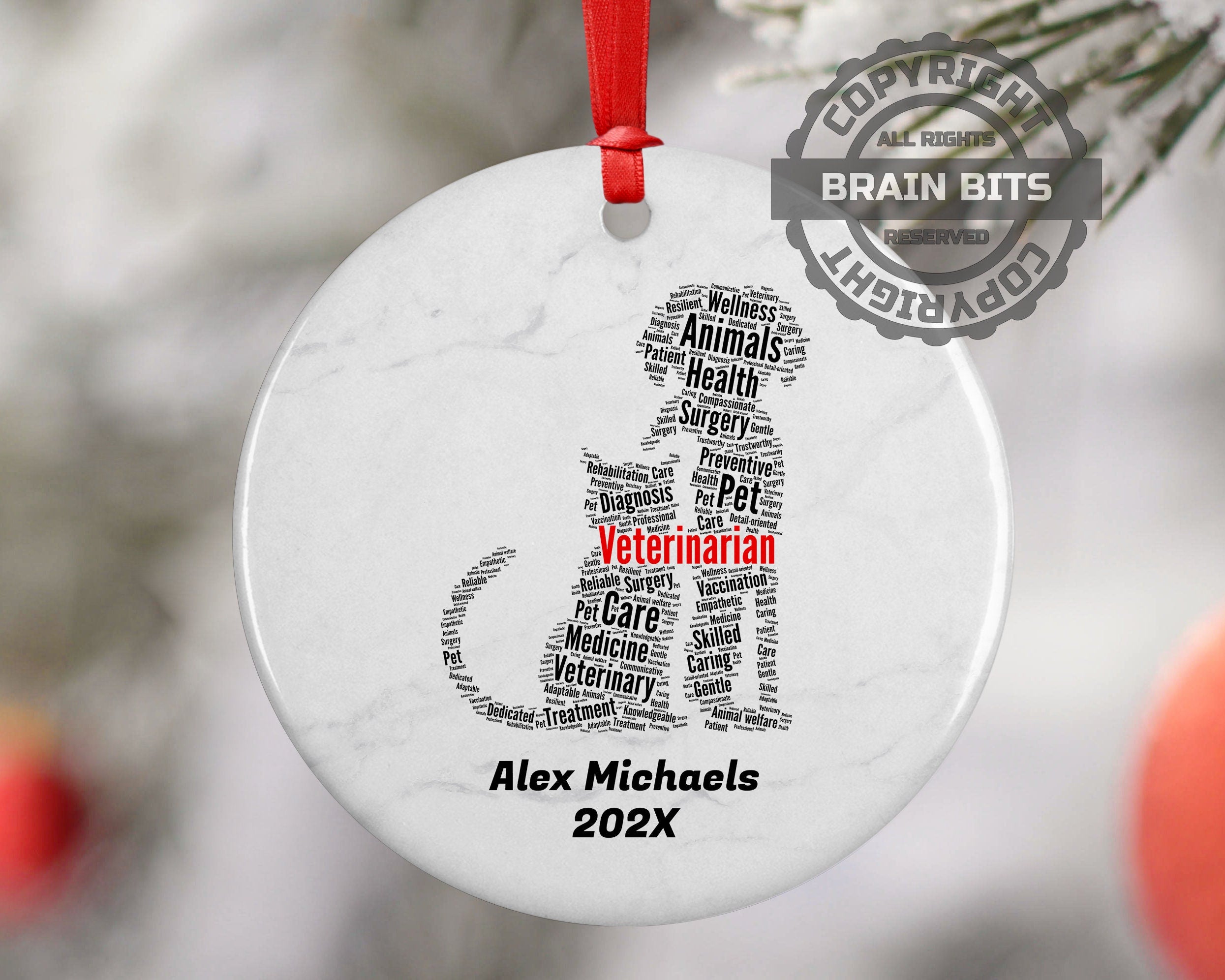 Veterinarian Personalized Christmas Ornament