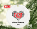 Personalized Event Planner Christmas Ornament - Word Art Gift