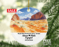 Wadi Rum Protected Area Christmas Ornament Personalized - Jordan Engaged Married Family Together Couple Travel Honeymoon Engagement Marriage