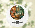 Personalized Pet Grooming Ornament – Custom Pet Salon Gift – Dog Groomer and Cat Grooming Ornament with Name and Year
