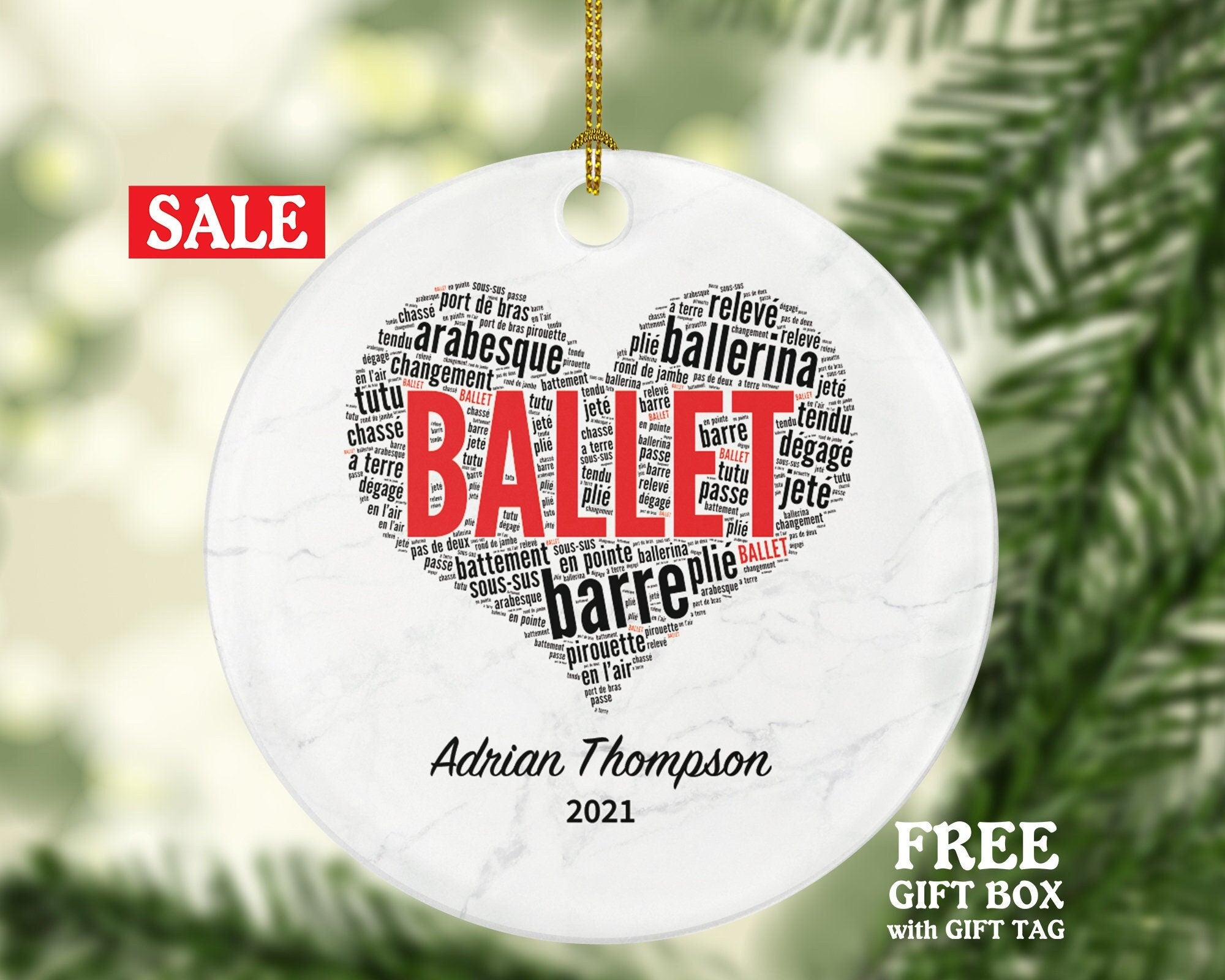 Ballet Christmas Ornament Personalized - Gift for Dancer Ballet Dance Do Perform Gift for Ballet