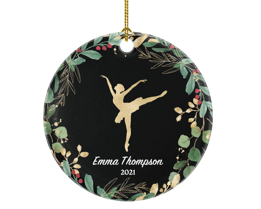 Ballerina Girl Christmas Ornament Personalized - Gift for Dancer Ballet Dance Do Perform Gift for Ballerina