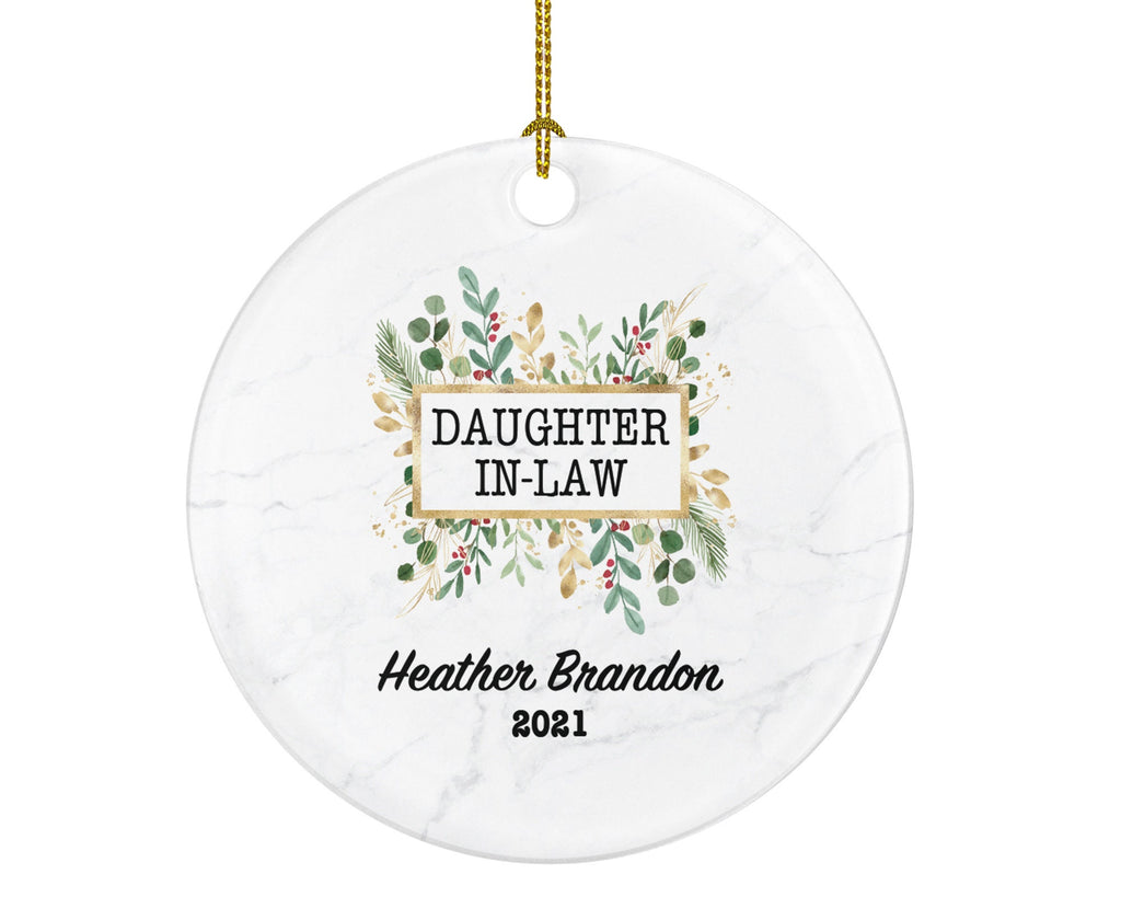 Daughter in Law Ornament Personalized, Gifts for Best Daughter in Law Ever