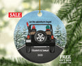 Couple In A Car Driving Christmas Ornament - Traveled Together Our First Trip Personalized Wedding Engaged New Couple Gift for Adventure