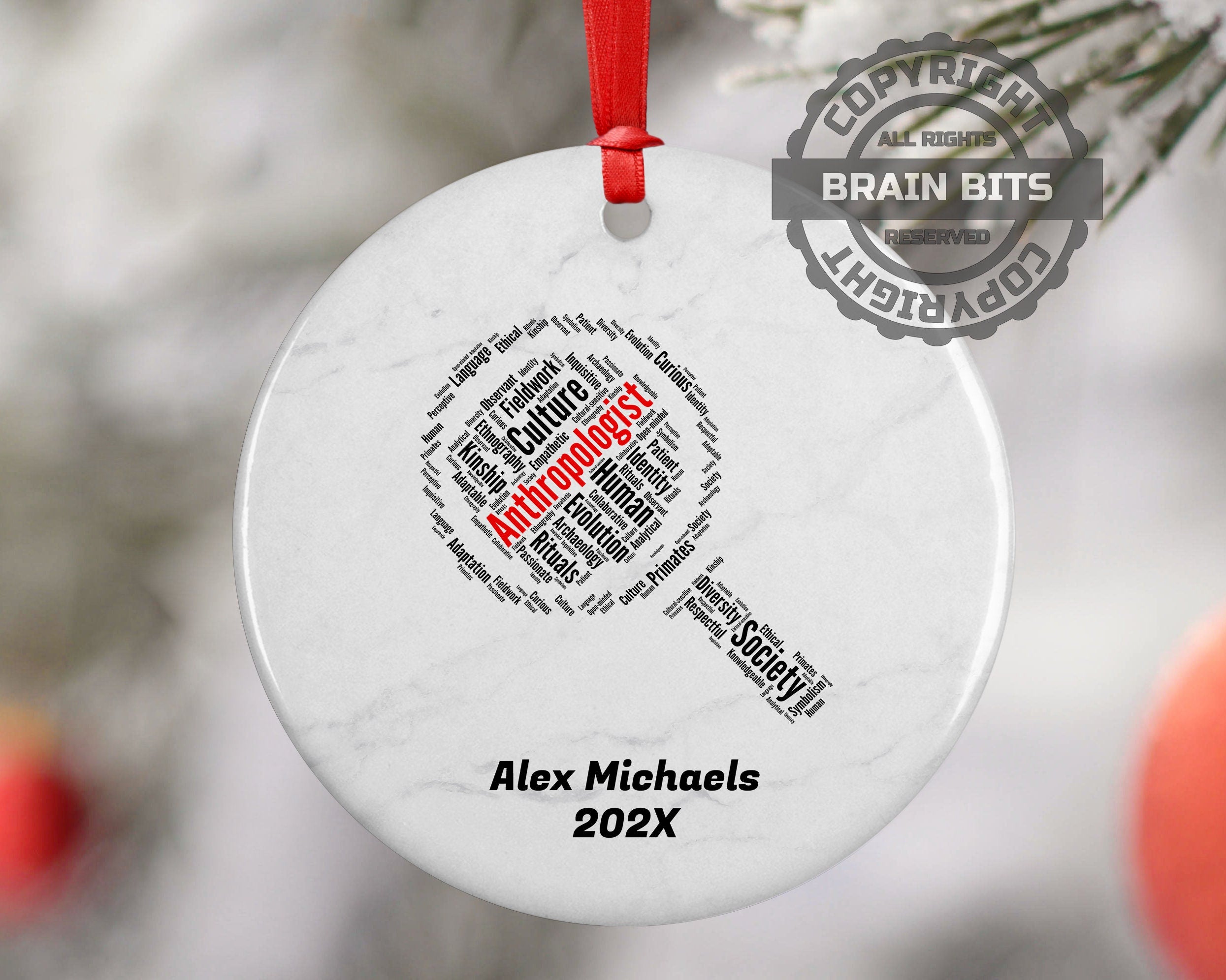 Anthropologist Personalized Christmas Ornament