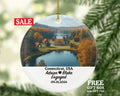 Connecticut Christmas Ornament Personalized - CT Engaged Married Family Together Couple Travel Honeymoon Engagement Marriage