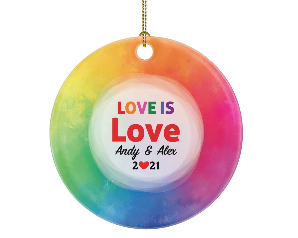 Love Is Love | Gay Pride| Columbus Gay Pride | Ohio Ornament | Christmas Ornament