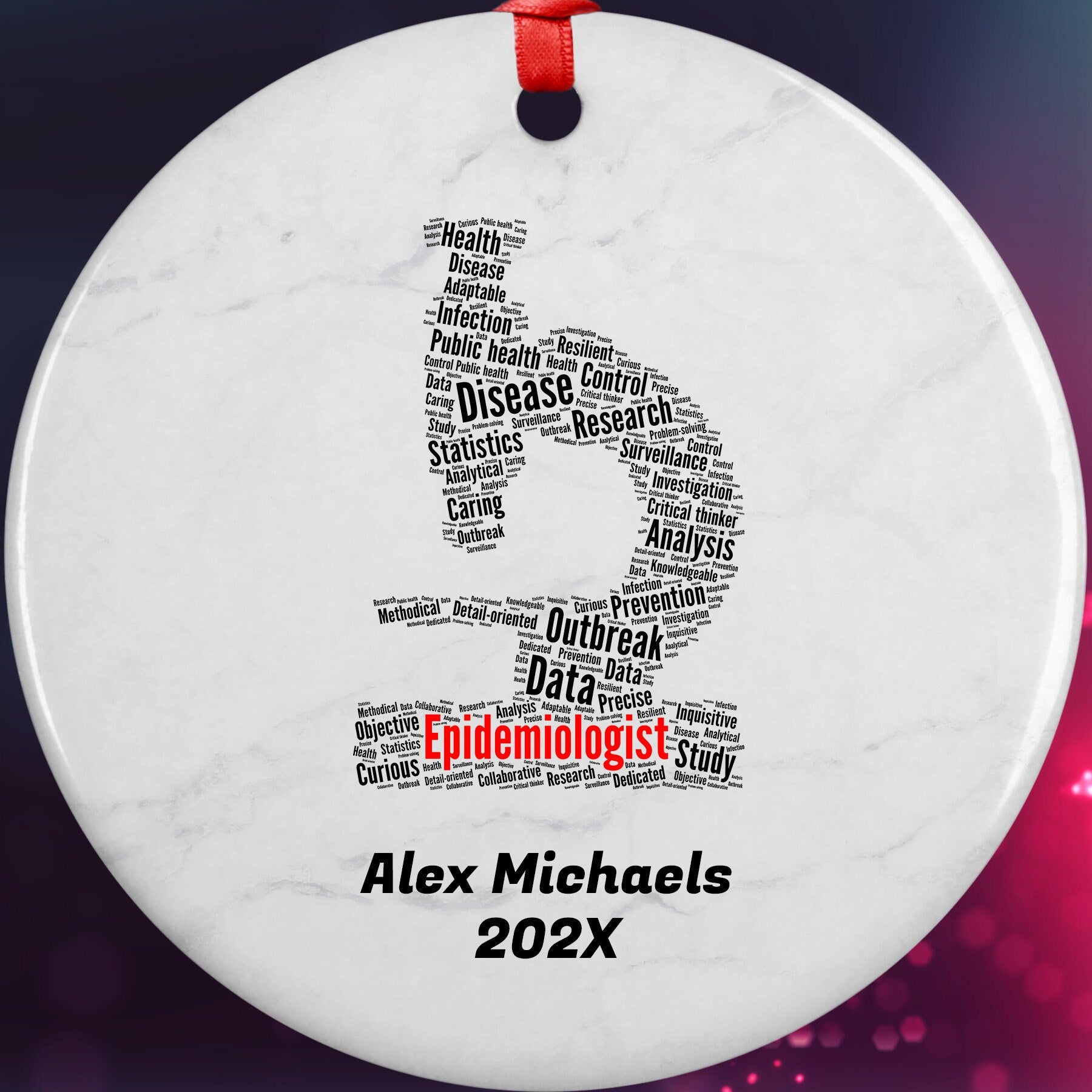 Epidemiologist Personalized Christmas Ornament
