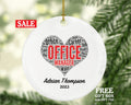 Office Manager Christmas Ornament Personalized - Officer Office Worker Gift - Custom Name Year