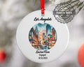 Los Angeles Downtown Ornament, Engagement, Married, Travel, Gift for Engaged Couple, Engagement Gift, Trip, Vacation Souvenir