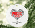 Public Defender Christmas Ornament Personalized , Custom Public Defender Gift