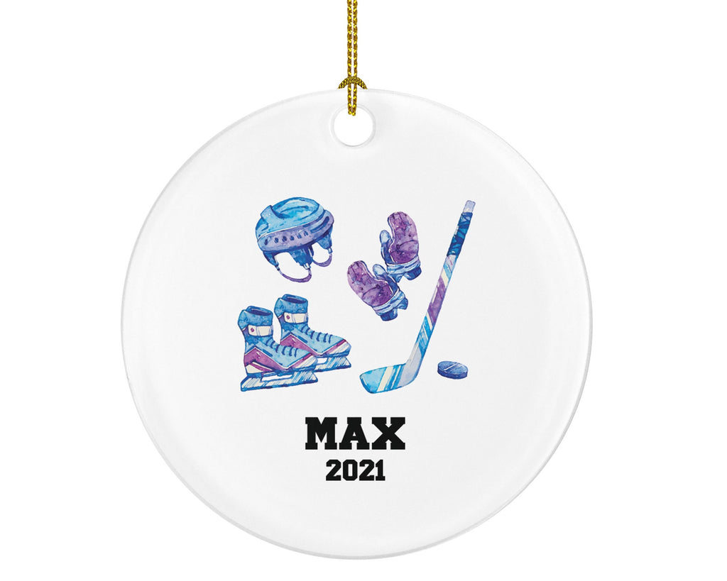 Personalized Hockey Ornament for your Hockey Player - Hockey Player Team Gift with Name and Year