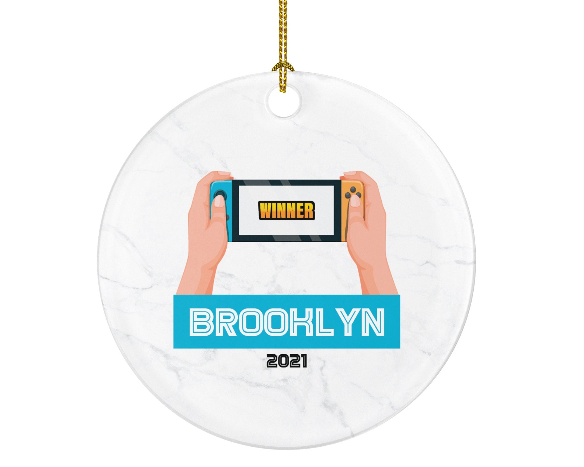 Video Game Player Gamer Christmas Ornament Personalized - Playing Game Game Controller Addict