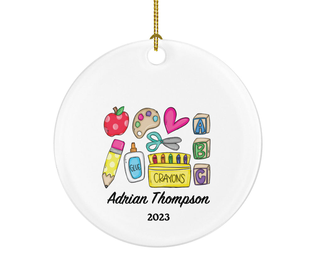 Daycare Teacher Christmas Tree Ornament Personalized - Custom  Best Daycare Montessori Teacher Child Care Babysitter Big Sister Gift, #1